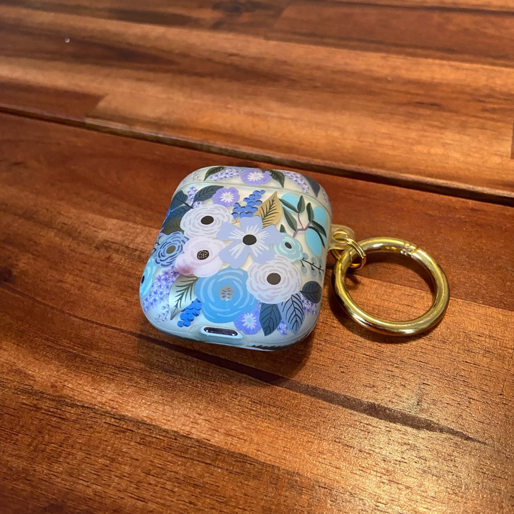 Rifle Paper Co AirPods CASE in Clear Garden Party Blue